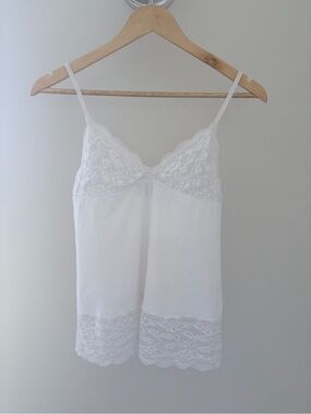 Cosabella Cotton White Lace-Trim Camisole